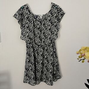Bar III Monochrome Patterned Dress
